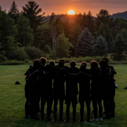 Team photo outside field