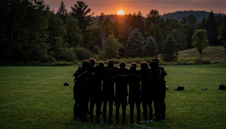 Team photo outside field
